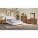  Meridian Fluted Walnut Solid Wood And Oak Veneer Mirror IMAGE 7