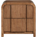  Color_Walnut -- Fluted Walnut Solid Wood And Oak Veneer Nightstand IMAGE 3