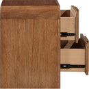  Color_Walnut -- Fluted Walnut Solid Wood And Oak Veneer Nightstand IMAGE 4