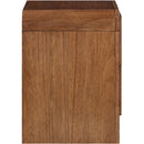  Color_Walnut -- Fluted Walnut Solid Wood And Oak Veneer Nightstand IMAGE 5