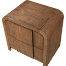  Color_Walnut -- Fluted Walnut Solid Wood And Oak Veneer Nightstand IMAGE 7
