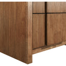  Color_Walnut -- Fluted Walnut Solid Wood And Oak Veneer Nightstand IMAGE 8