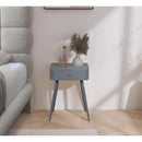  Color_Grey -- Rylan Grey Iron Nightstand IMAGE 2