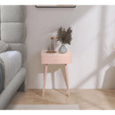  Color_Pink -- Rylan Pink Iron Nightstand IMAGE 2