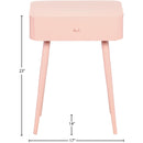  Color_Pink -- Rylan Pink Iron Nightstand IMAGE 5