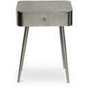  Color_Brushed Silver -- Rylan Silver Iron Nightstand IMAGE 1