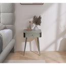  Color_Brushed Silver -- Rylan Silver Iron Nightstand IMAGE 2