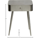  Color_Brushed Silver -- Rylan Silver Iron Nightstand IMAGE 5