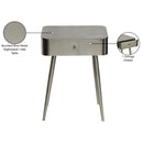  Color_Brushed Silver -- Rylan Silver Iron Nightstand IMAGE 6