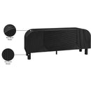  Meridian Casablanca Black Solid Wood And Oak Veneer Sideboard / Buffet IMAGE 10