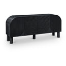 Meridian Casablanca Black Solid Wood And Oak Veneer Sideboard / Buffet IMAGE 1