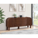  Meridian Casablanca Walnut Solid Wood And Oak Veneer Sideboard / Buffet IMAGE 2