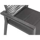  Meridian Maldives Grey Mesh And Rope Fabric Outdoor Patio Dining Arm Chair IMAGE 6
