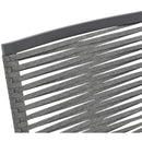  Meridian Maldives Grey Mesh And Rope Fabric Outdoor Patio Dining Side Chair IMAGE 8