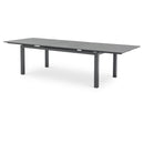  Meridian Maldives 95.5" / 119" Grey Aluminum Outdoor Patio Dining Table IMAGE 1
