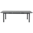  Meridian Maldives 95.5" / 119" Grey Aluminum Outdoor Patio Dining Table IMAGE 6