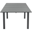  Meridian Maldives 95.5" / 119" Grey Aluminum Outdoor Patio Dining Table IMAGE 7