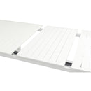  Meridian Maldives 95.5" / 119" White Aluminum Outdoor Patio Dining Table IMAGE 10