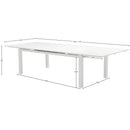  Meridian Maldives 95.5" / 119" White Aluminum Outdoor Patio Dining Table IMAGE 13
