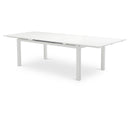 Meridian Maldives 95.5" / 119" White Aluminum Outdoor Patio Dining Table IMAGE 1