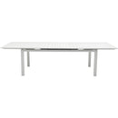  Meridian Maldives 95.5" / 119" White Aluminum Outdoor Patio Dining Table IMAGE 5