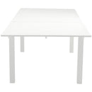  Meridian Maldives 95.5" / 119" White Aluminum Outdoor Patio Dining Table IMAGE 7