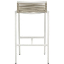  Meridian Maldives Cream Mesh And Rope Fabric Outdoor Patio Bar Stool IMAGE 3
