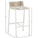  Meridian Maldives Cream Mesh And Rope Fabric Outdoor Patio Bar Stool IMAGE 8