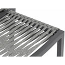  Meridian Maldives Grey Mesh And Rope Fabric Outdoor Patio Bar Stool IMAGE 6