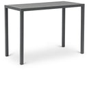  Meridian Maldives Grey Rectangle Aluminum Outdoor Patio Bar Table IMAGE 1