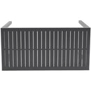  Meridian Maldives Grey Rectangle Aluminum Outdoor Patio Bar Table IMAGE 5