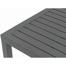  Meridian Maldives Grey Rectangle Aluminum Outdoor Patio Bar Table IMAGE 6