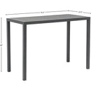  Meridian Maldives Grey Rectangle Aluminum Outdoor Patio Bar Table IMAGE 7