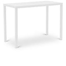  Meridian Maldives White Rectangle Aluminum Outdoor Patio Bar Table IMAGE 1