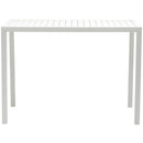  Meridian Maldives White Rectangle Aluminum Outdoor Patio Bar Table IMAGE 3