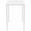  Meridian Maldives White Rectangle Aluminum Outdoor Patio Bar Table IMAGE 4