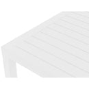  Meridian Maldives White Rectangle Aluminum Outdoor Patio Bar Table IMAGE 6