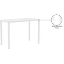  Meridian Maldives White Rectangle Aluminum Outdoor Patio Bar Table IMAGE 8