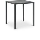  Meridian Maldives Grey Square Aluminum Outdoor Patio Bar Table IMAGE 1