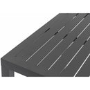  Meridian Maldives Grey Square Aluminum Outdoor Patio Bar Table IMAGE 6