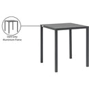  Meridian Maldives Grey Square Aluminum Outdoor Patio Bar Table IMAGE 8
