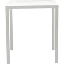  Meridian Maldives White Square Aluminum Outdoor Patio Bar Table IMAGE 3