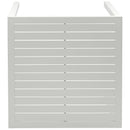  Meridian Maldives White Square Aluminum Outdoor Patio Bar Table IMAGE 5