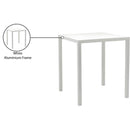 Meridian Maldives White Square Aluminum Outdoor Patio Bar Table IMAGE 8