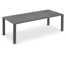  Meridian Maldives Grey Aluminum Outdoor Patio Coffee Table IMAGE 1