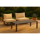 Meridian Maldives Grey Aluminum Outdoor Patio Coffee Table IMAGE 2