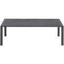  Meridian Maldives Grey Aluminum Outdoor Patio Coffee Table IMAGE 3