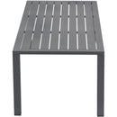  Meridian Maldives Grey Aluminum Outdoor Patio Coffee Table IMAGE 4