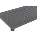  Meridian Maldives Grey Aluminum Outdoor Patio Coffee Table IMAGE 5