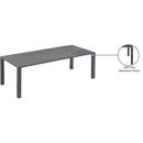 Meridian Maldives Grey Aluminum Outdoor Patio Coffee Table IMAGE 7